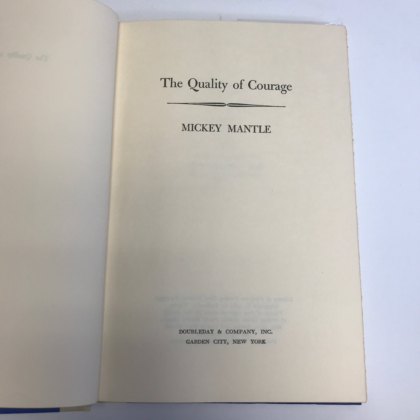 The Quality of Courage - Mickey Mantle - 1964