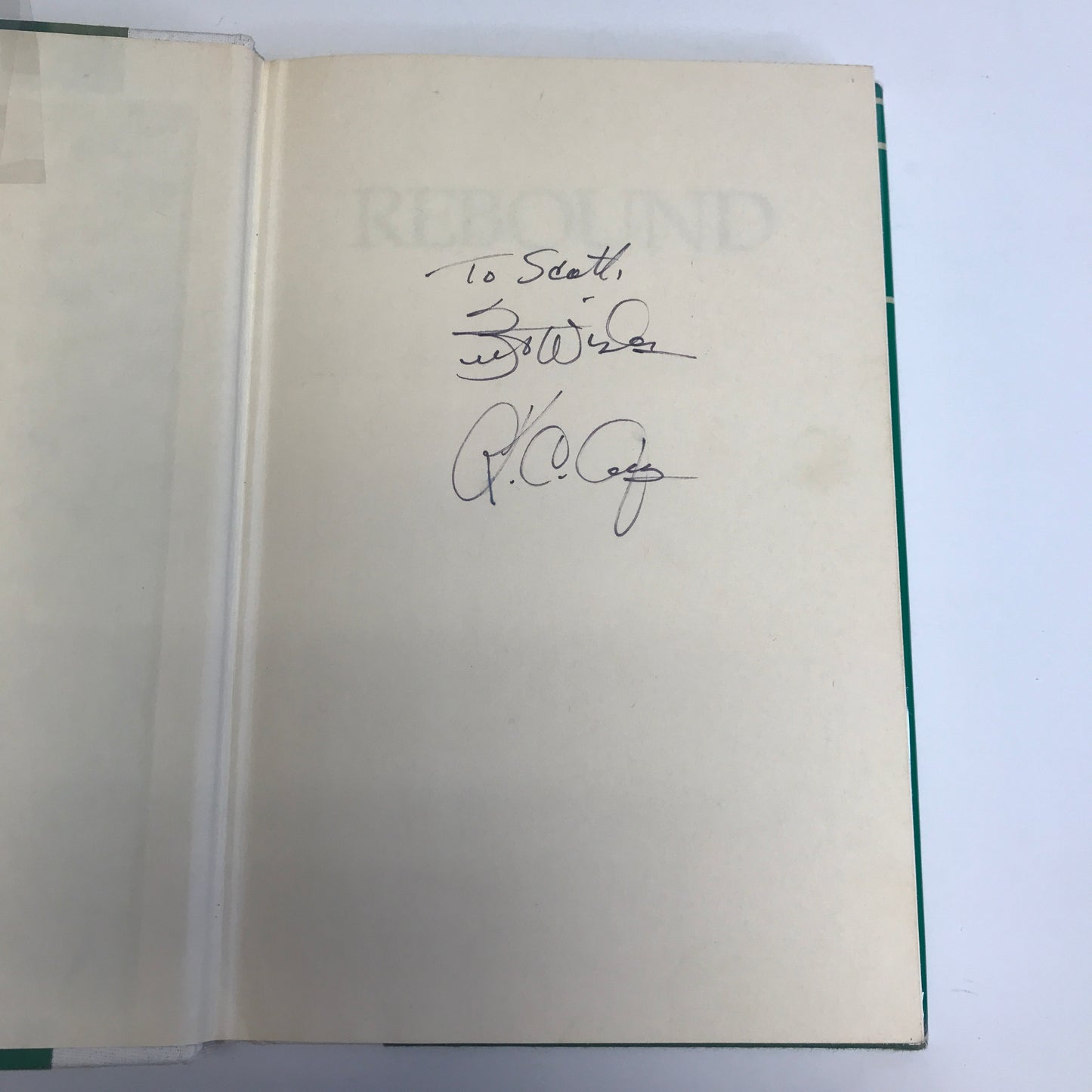 Rebound - K. C. Jones - Inscribed - 1986