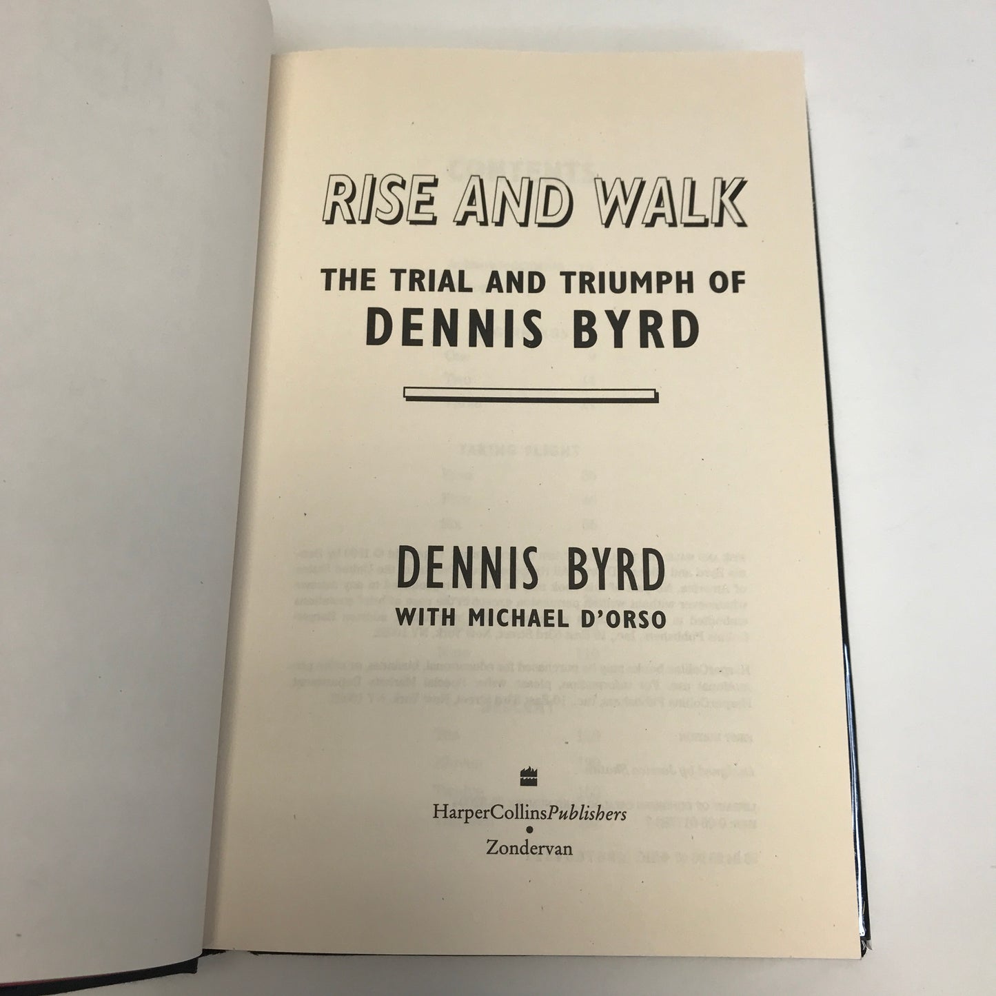 Rise and Walk - Dennis Byrd - Signed - 1st Edition