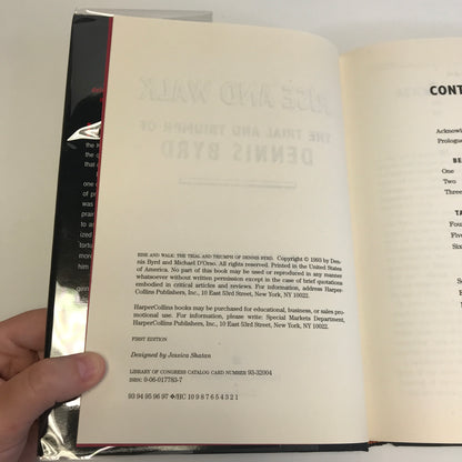 Rise and Walk - Dennis Byrd - Signed - 1st Edition