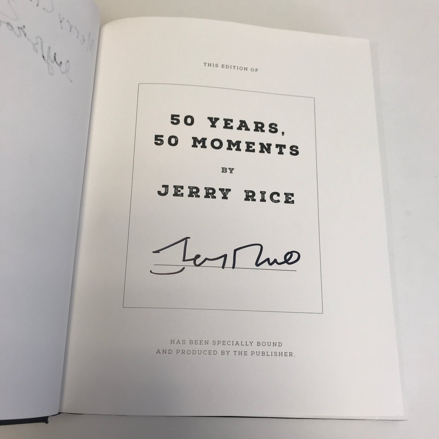 50 Years, 50 Moments - Jerry Rice - Signed - 2015