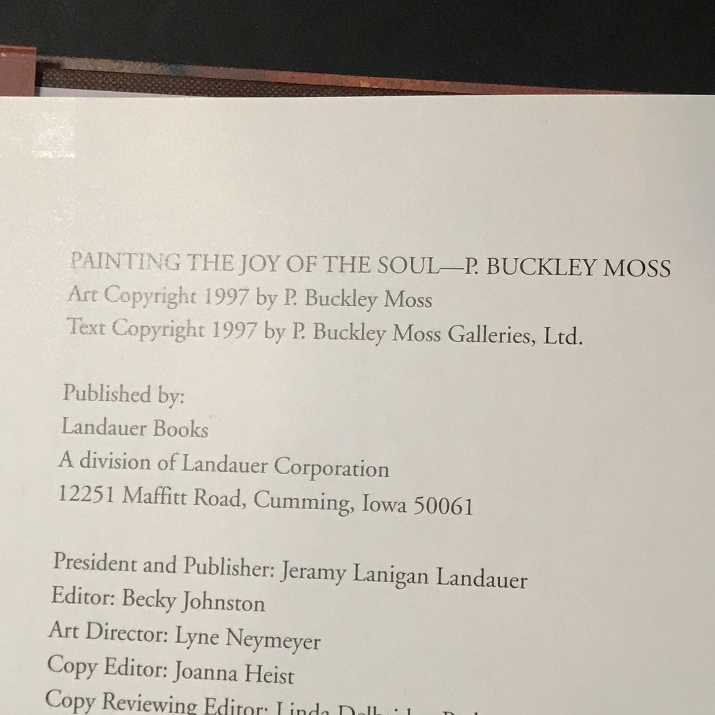 P. Buckley Moss Painting the Joy of the Soul - Peter Rippe - Signed by Author - First Edition - Lithograph Kid in Front - 1997