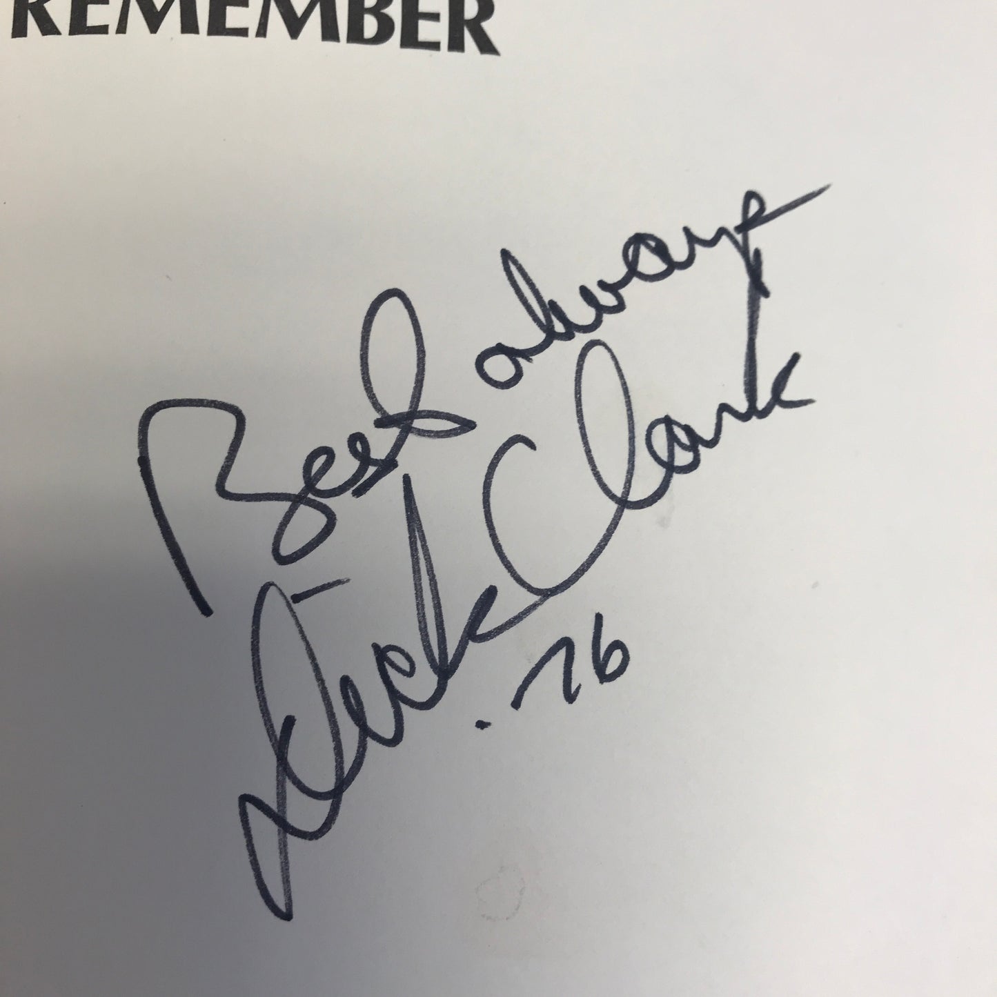 Rock, Roll, and Remember - Dick Clark - Signed - 1976