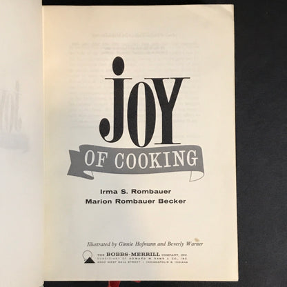 Joy of Cooking - Various - Includes Handwritten Recipes - 1963