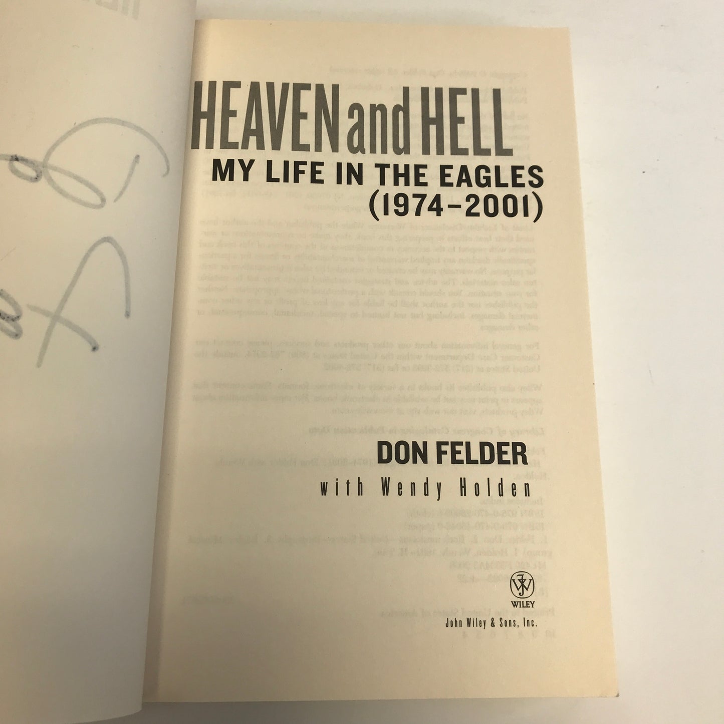 Heaven and Hell - Don Felder - Signed - 2008