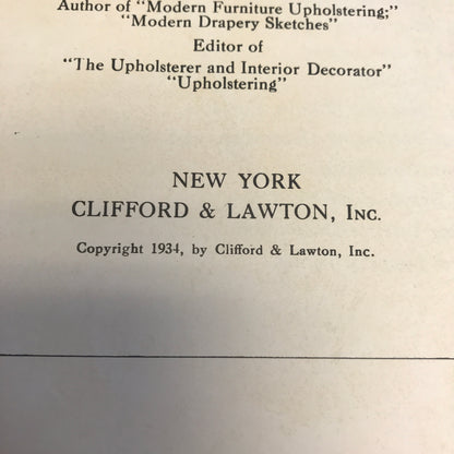 Drapery Cutting and Making - John W. Stephenson - 1934