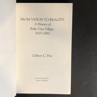 From Vision to Reality - Gilbert C. Fite - 1993