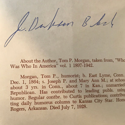 Short Stories and Wit of Tom P. Morgan - Tom P. Morgan - Signed By J. Dickson Black - ca. 1980s