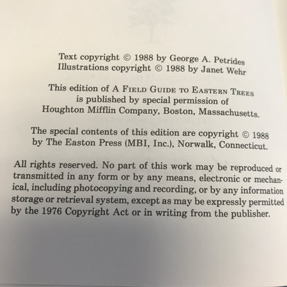 Eastern Trees - George A. Petrides - Roger Terry Peterson Field Guides - Easton Press - 1988