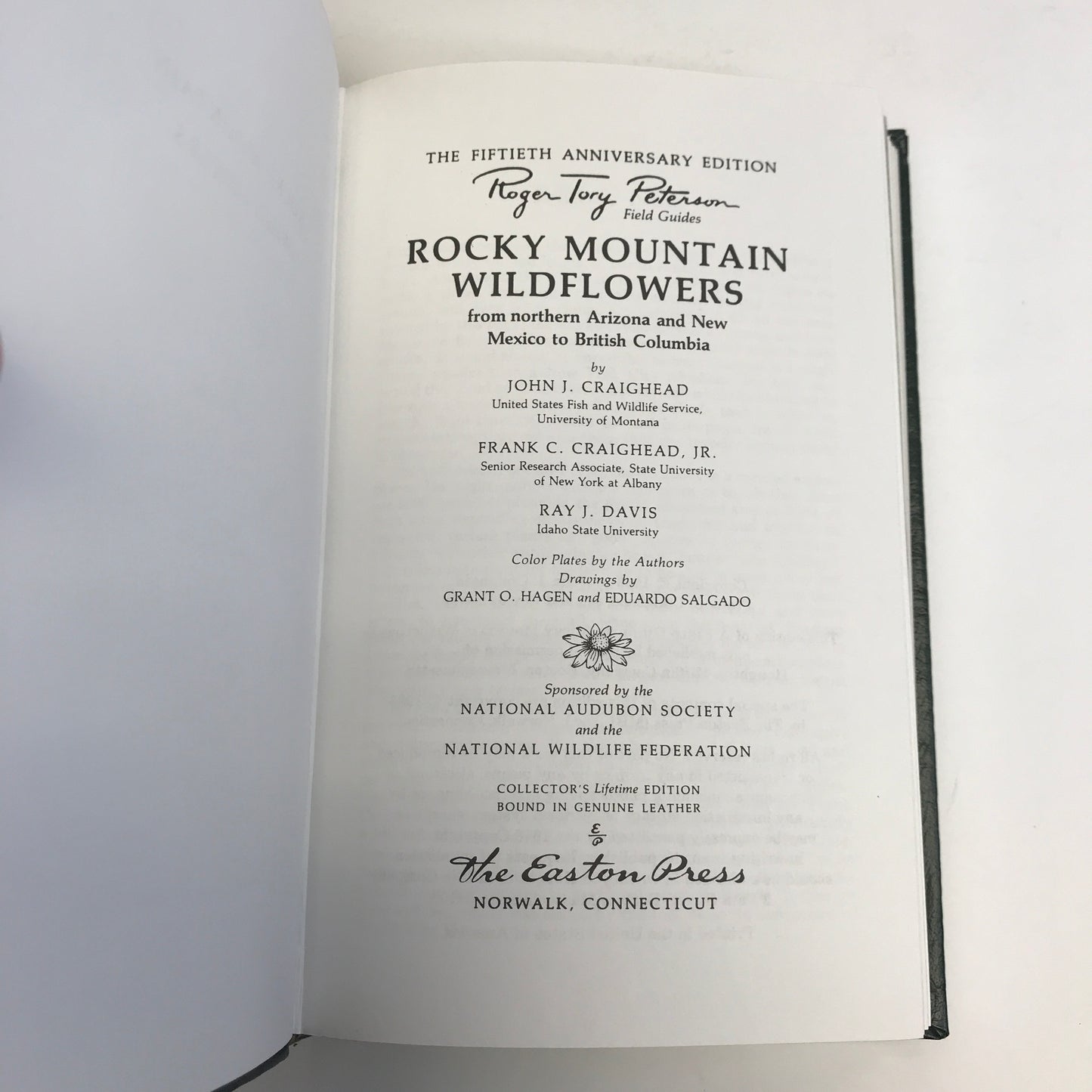 Rocky Mountain Wildflowers - Frank C. Craighead Jr. - Roger Terry Peterson Field Guides - Easton Press - 1985