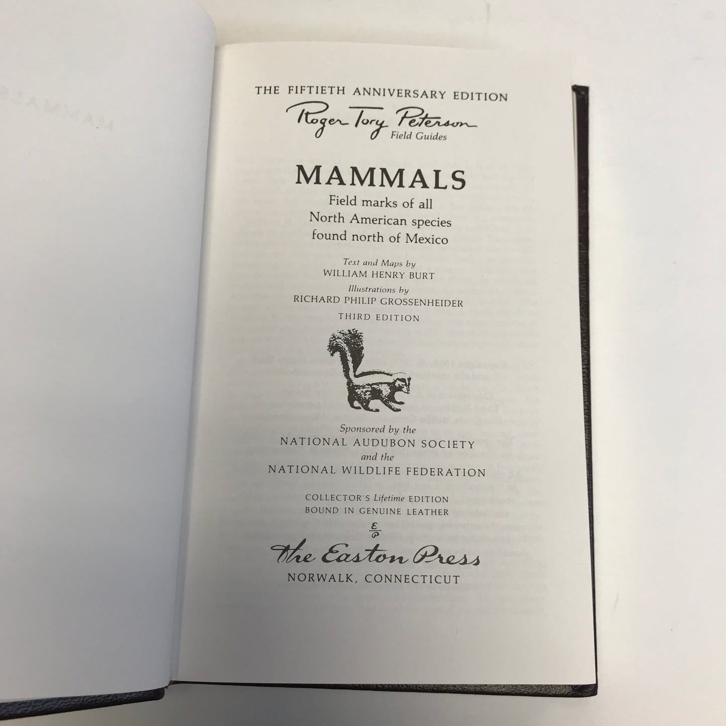 Mammals - William Henry Burt - Roger Terry Peterson Field Guides - Easton Press - 1986