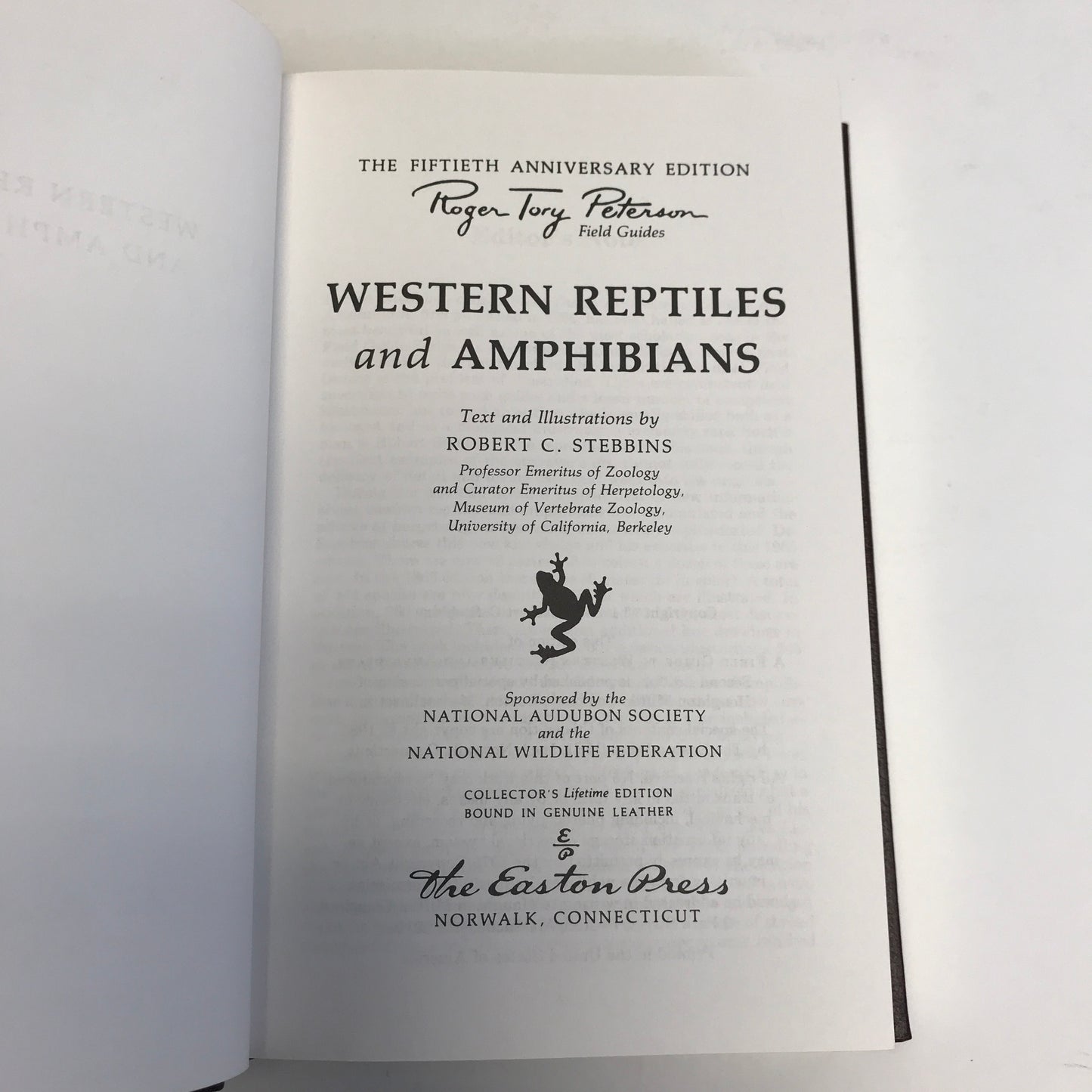 Western Reptiles and Amphibians - Robert C. Stebbins - Roger Terry Peterson Field Guides - Easton Press - 1985