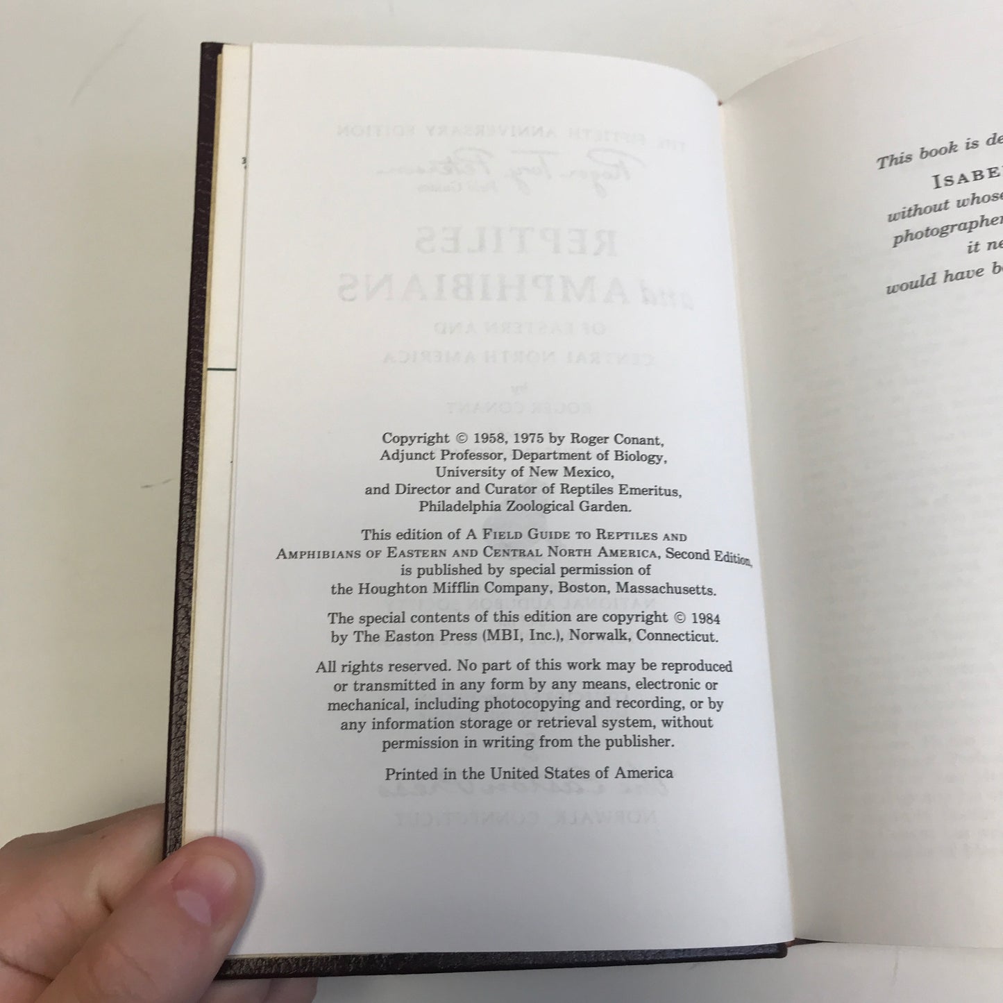 Eastern Reptiles and Amphibians - Roger Conant - Roger Terry Peterson Field Guides - Easton Press - 1984
