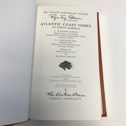 Atlantic Coast Fishes - C. Richard Robbins and G. Carleton Ray - Roger Terry Peterson Field Guides - Easton Press - 1986