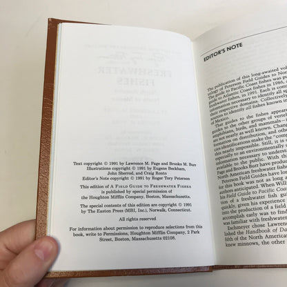 Freshwater Fishes - Lawrence M. Page and Brooks M. Burr - Roger Terry Peterson Field Guides - Easton Press - 1991
