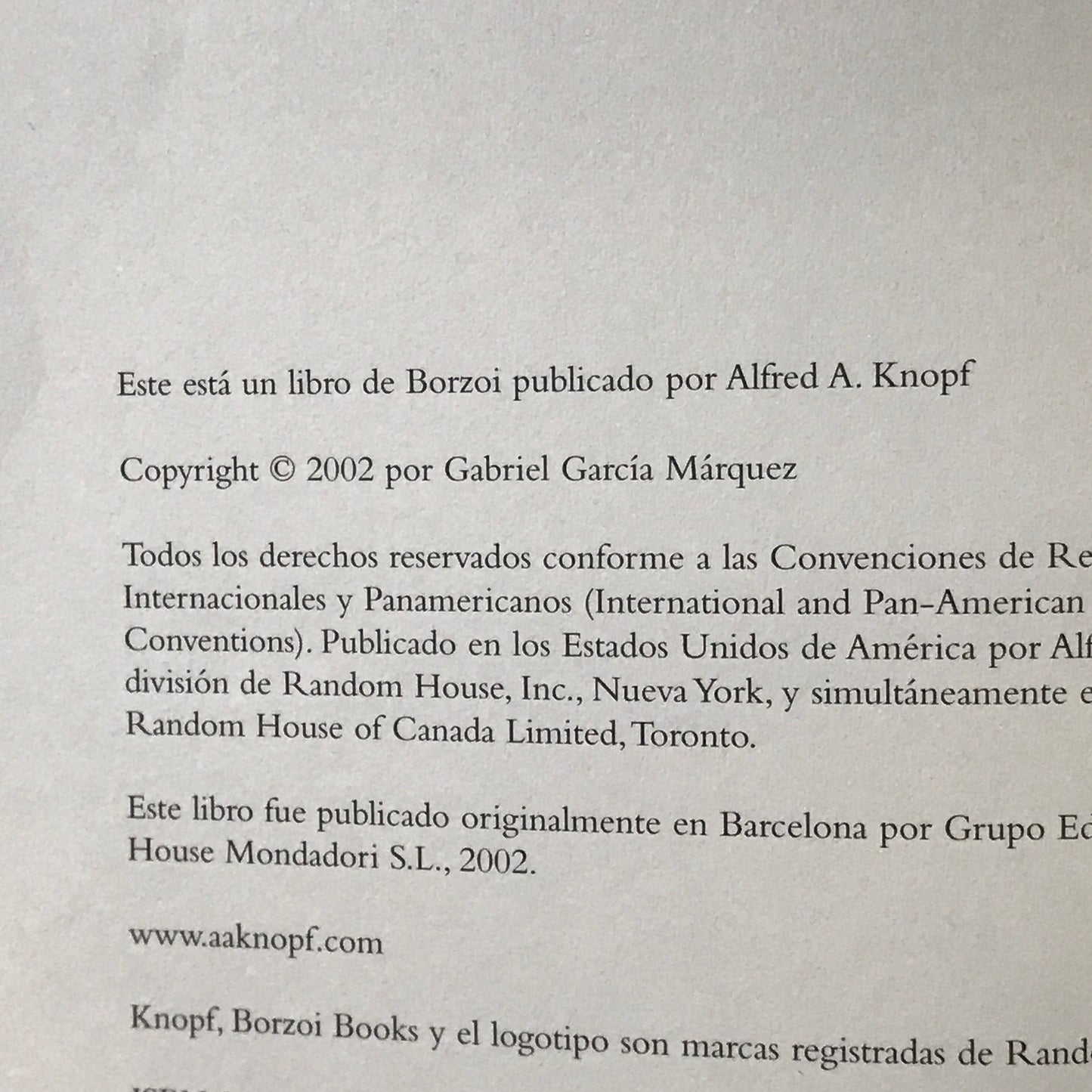 Vivir para contarla - Gabriel García Márquez - 1st North American Edition - 2002