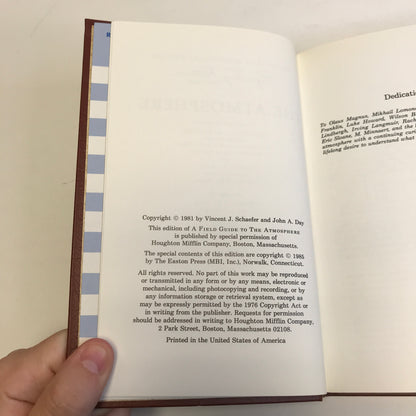 Atmosphere - Vincent J. Schaefer and John A. Day - Roger Terry Peterson Field Guides - Easton Press - 1985