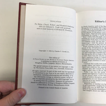 Moths - Charles V. Covell Jr. - Roger Terry Peterson Field Guides - Easton Press - 1984