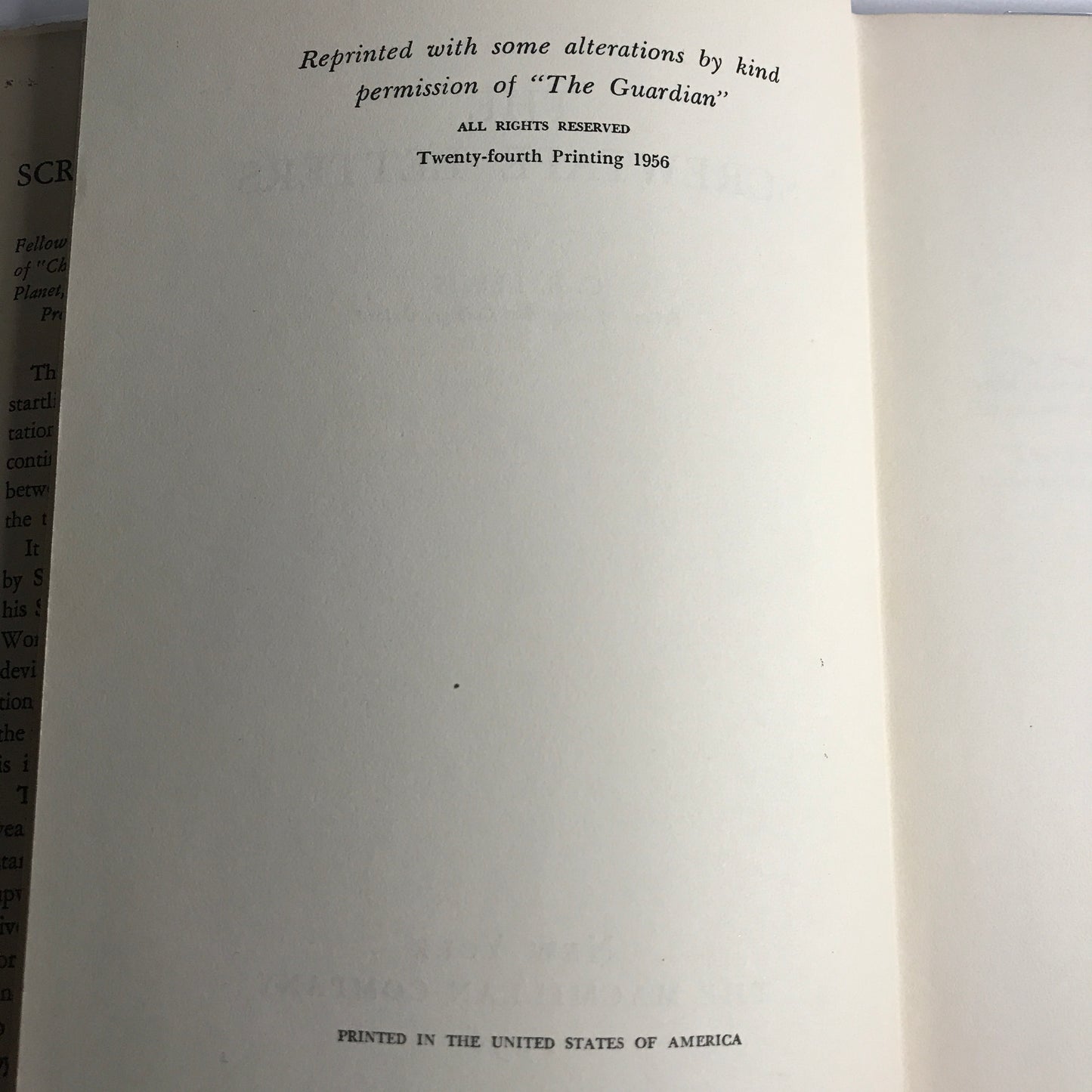 The Screwtape Letters - C. S. Lewis - 24th Printing - 1956