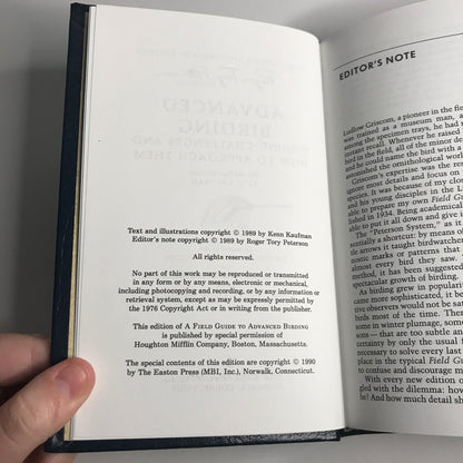 Advanced Birding - Kenn Kaufman - Roger Tory Peterson Field Guide - Easton Press - 1989