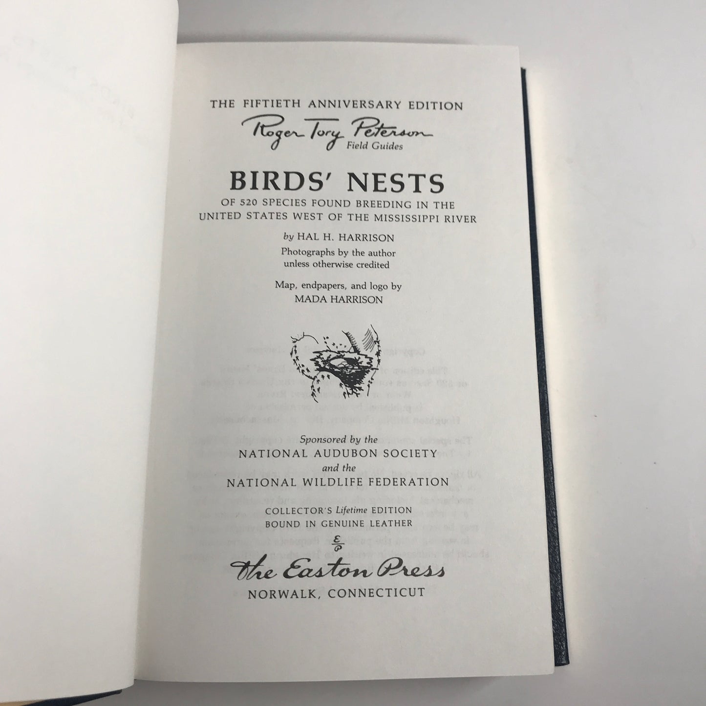 Western Birds' Nest - Hal H. Harrison - Roger Tory Peterson Field Guides - Easton Press - 1986