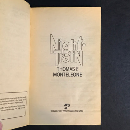 Night Train - Thomas Monteleone - 1984