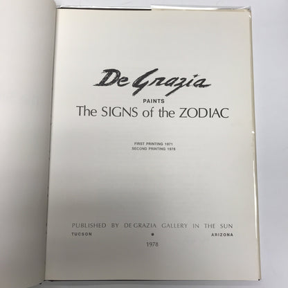 De Grazia Paints: The Signs of the Zodiac - Signed - 1978