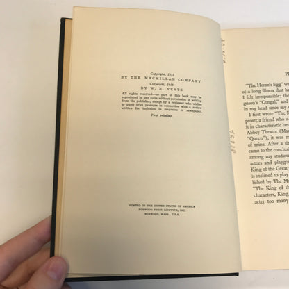 The Herne's Egg and Other Plays - W. B. Yeats - 1st Edition - 1938