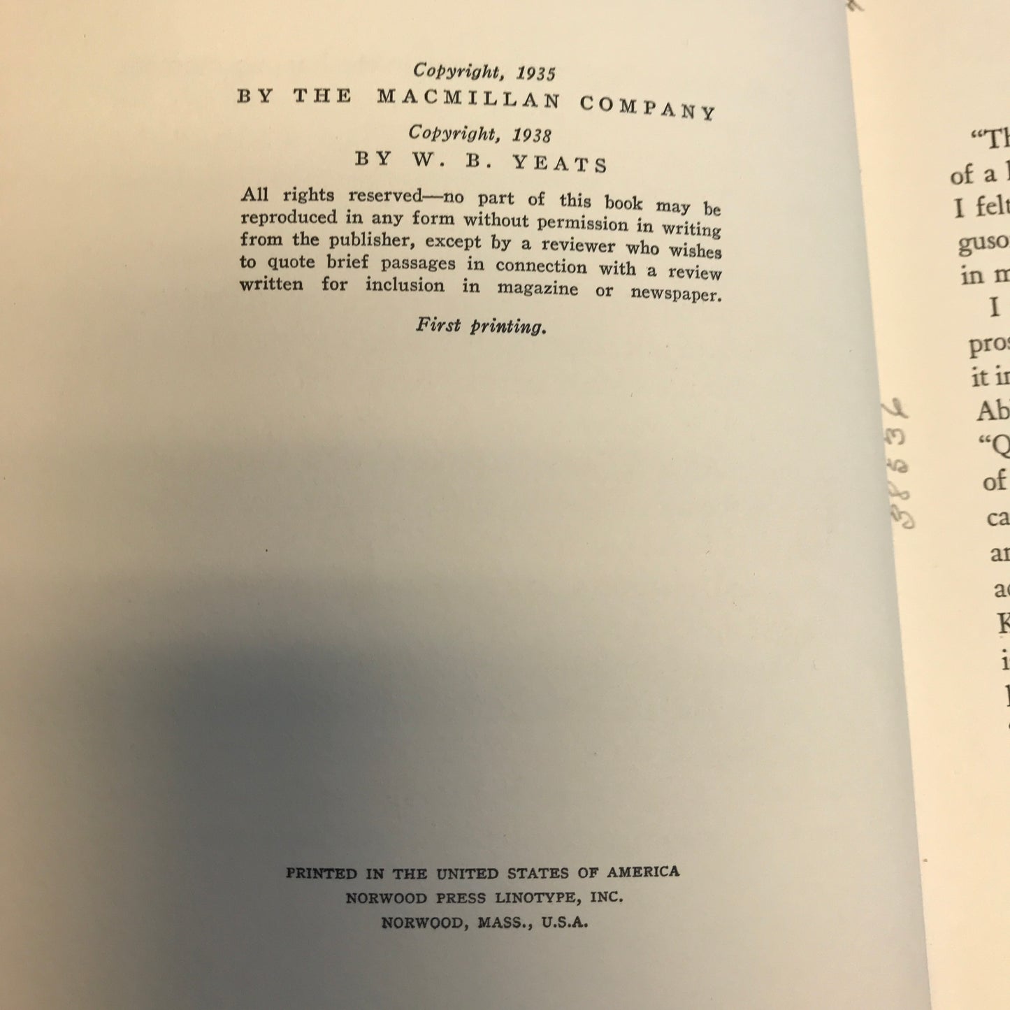 The Herne's Egg and Other Plays - W. B. Yeats - 1st Edition - 1938