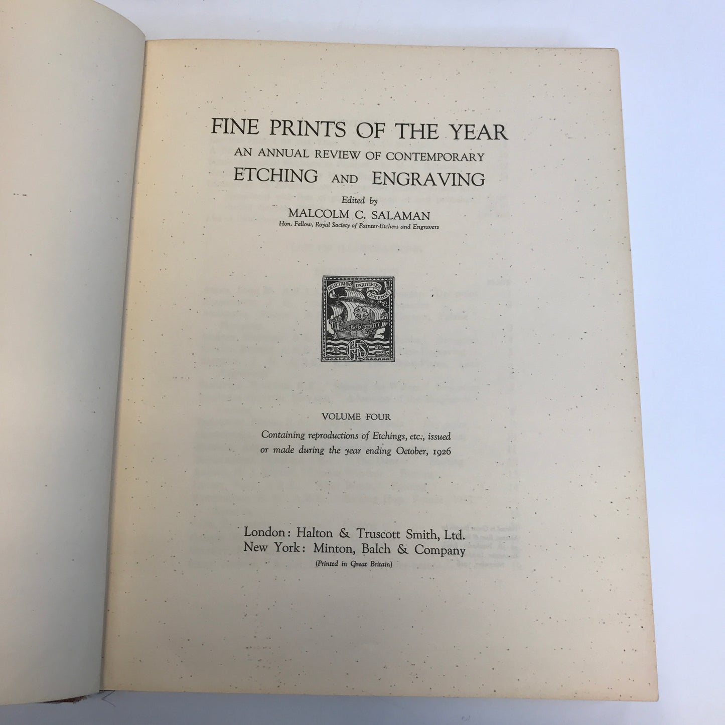 Fine Prints of the Year 1926 - Malcolm C. Salaman - 1926