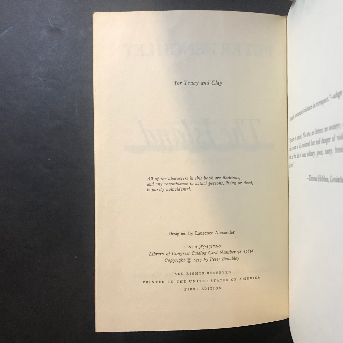 The Island - Peter Benchley - First Edition - 1979