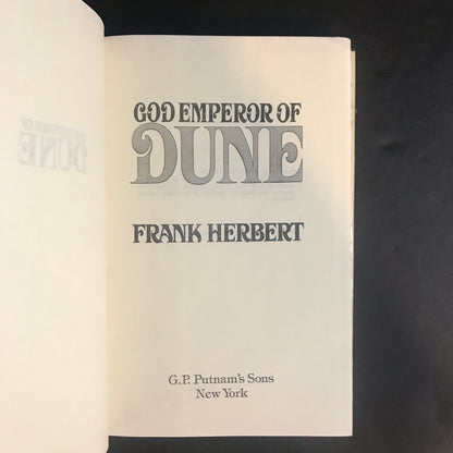 God Emperor of Dune - Frank Herbert - Book Club Edition - 1981