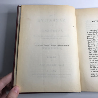 The Narrative of a Japanese Vol. I - Joseph Heco - 1892 or later