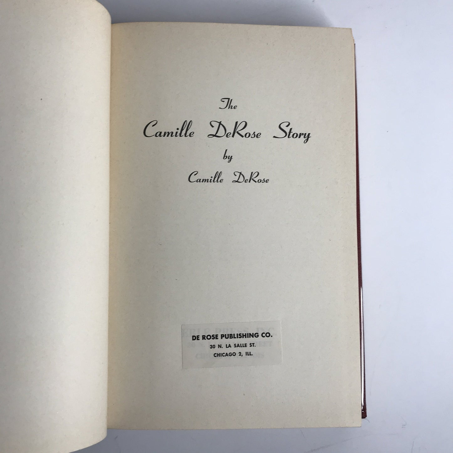 The Camille de Rose Story - Camille de Rose - Rare - Ciero, Illinois - 1953