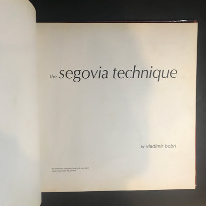 Segovia Technique - Vladimir Bobri - 1972