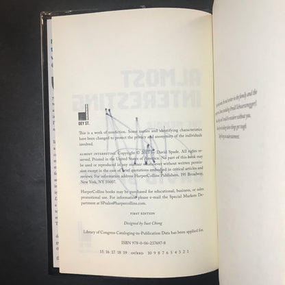 Almost Interesting - David Spade - First Edition - Signed - 2015