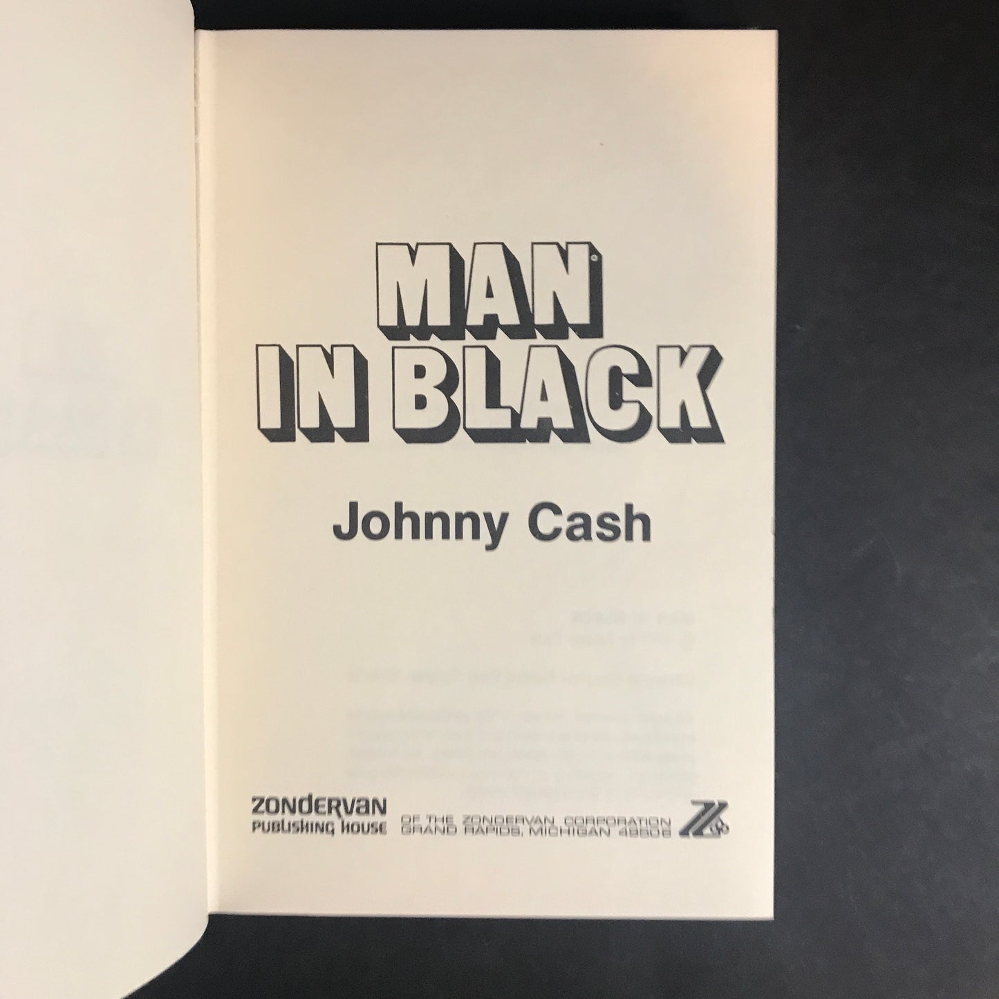 Man in Black - Johnny Cash - First Edition - 1975