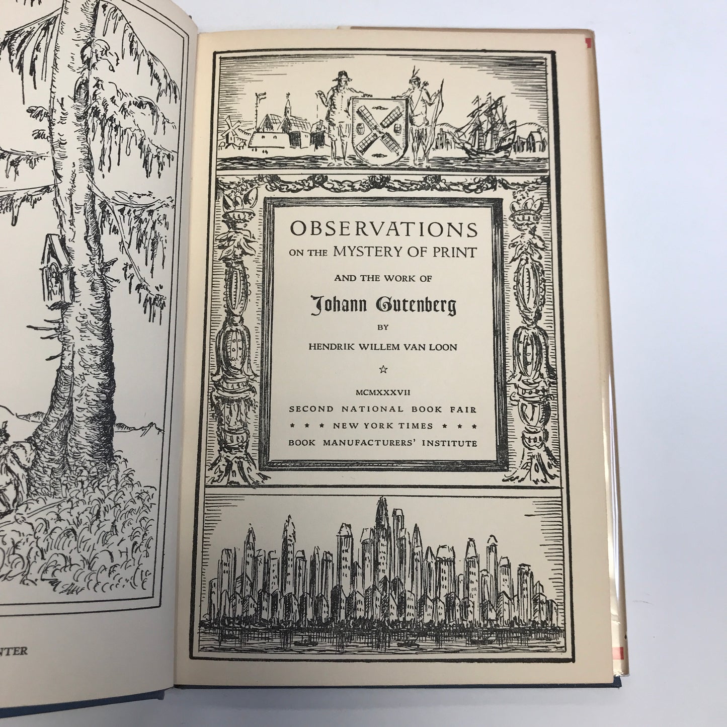 Observations on the Mystery of Print - Hendrik W. Van Loon - 1st Edition - 1937