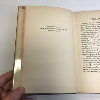 Observations on the Mystery of Print - Hendrik W. Van Loon - 1st Edition - 1937