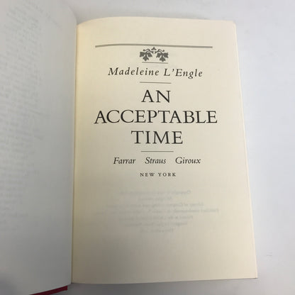 An Acceptable Time - Madeleine L'Engle - 1st Edition - 1989