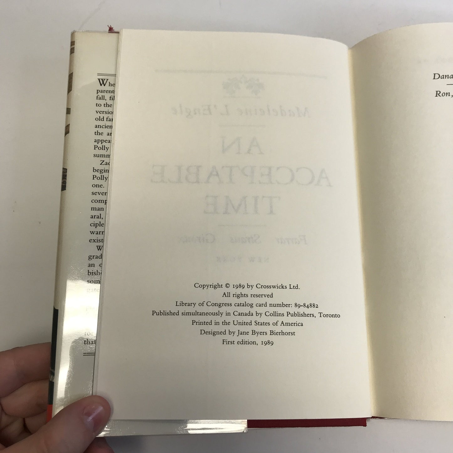 An Acceptable Time - Madeleine L'Engle - 1st Edition - 1989