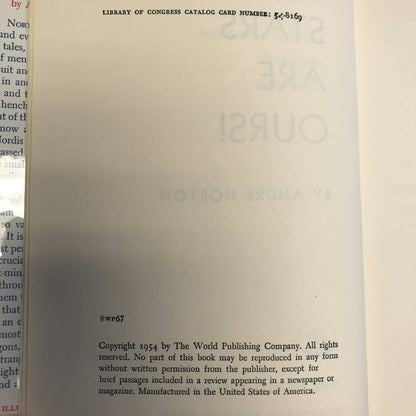 The Stars are Ours - Andre Norton - Early Printing - 1954