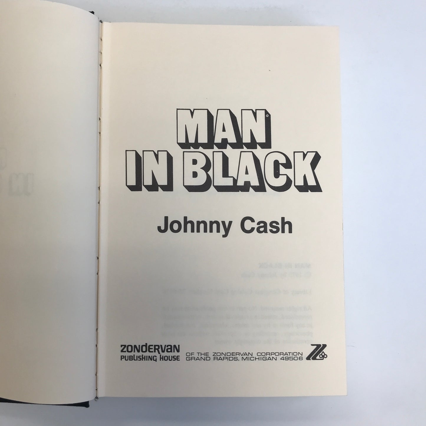 Man in Black - Johnny Cash - 1st Edition - 1975
