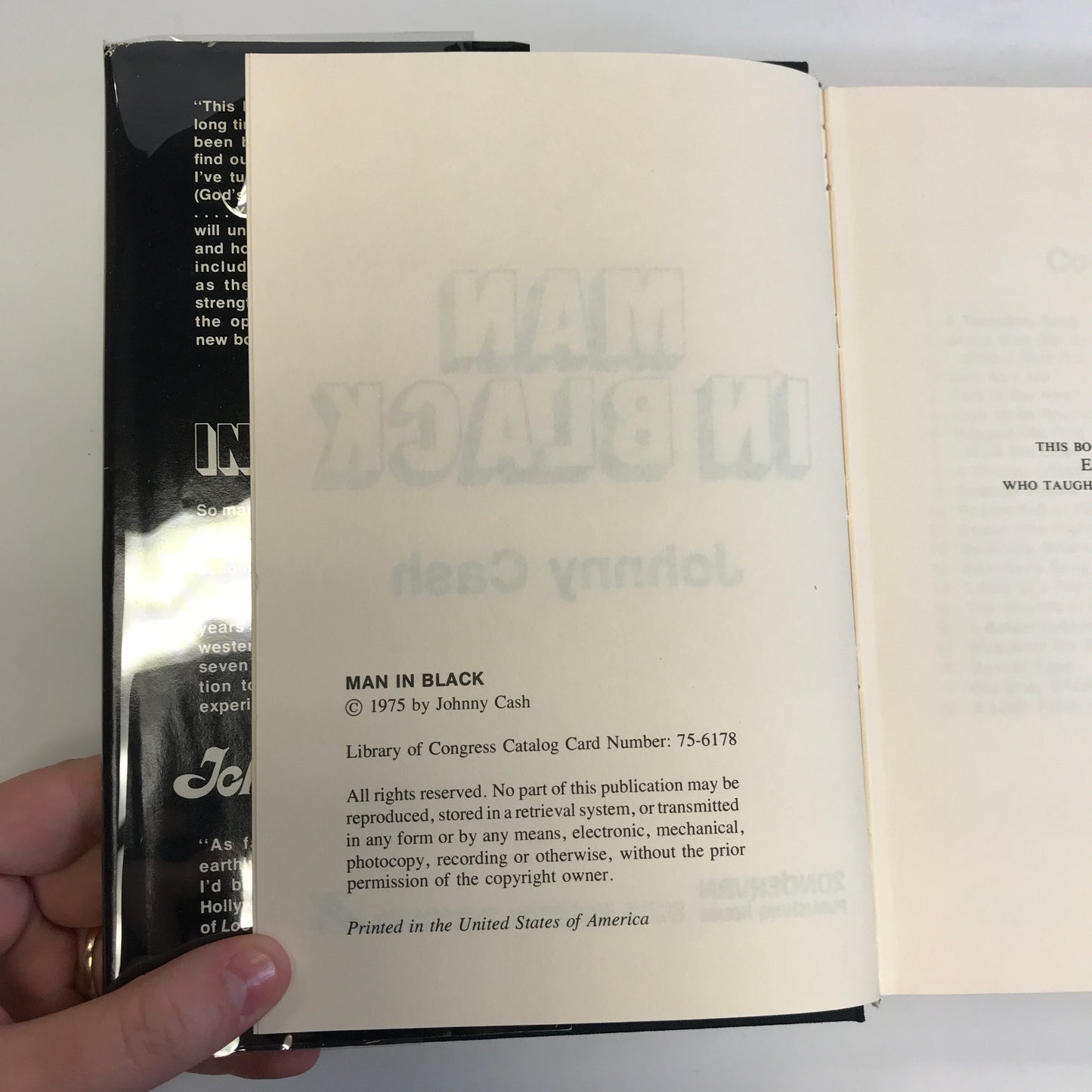 Man in Black - Johnny Cash - 1st Edition - 1975