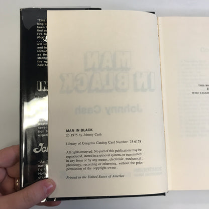 Man in Black - Johnny Cash - 1st Edition - 1975