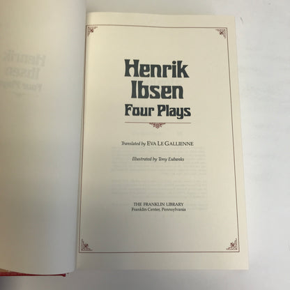 Four Plays - Henrik Ibsen - Franklin Library - 1979