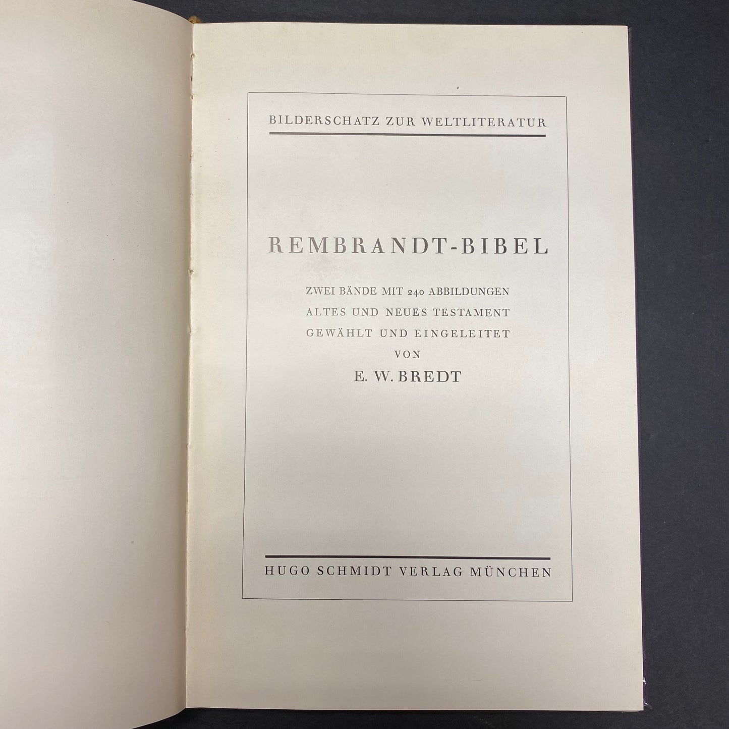 Rembrandt-Bibel - E. W. Bredt - Set of 2 - 1928