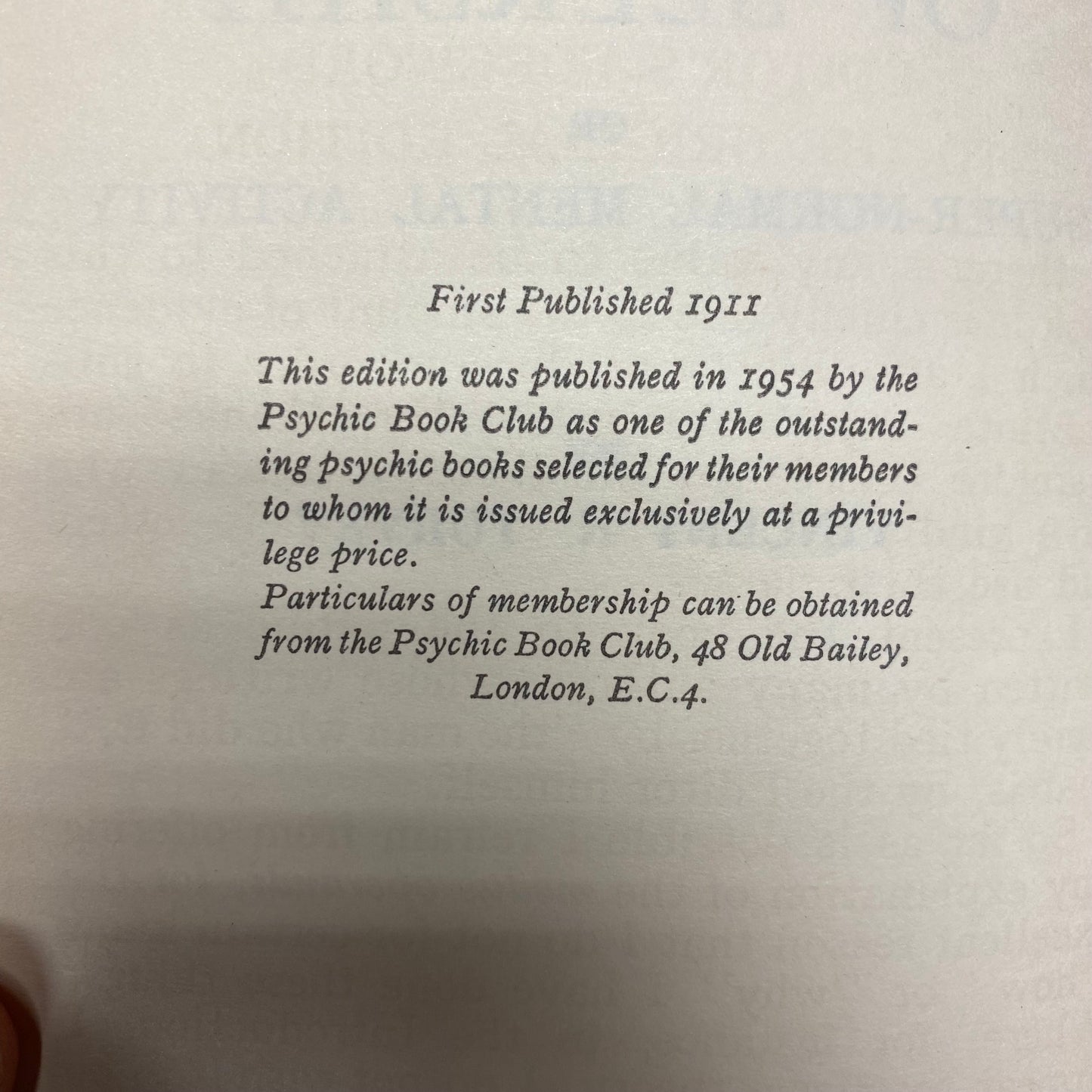 The Beginnings of Seership - Vincent N. Turvey - 1954