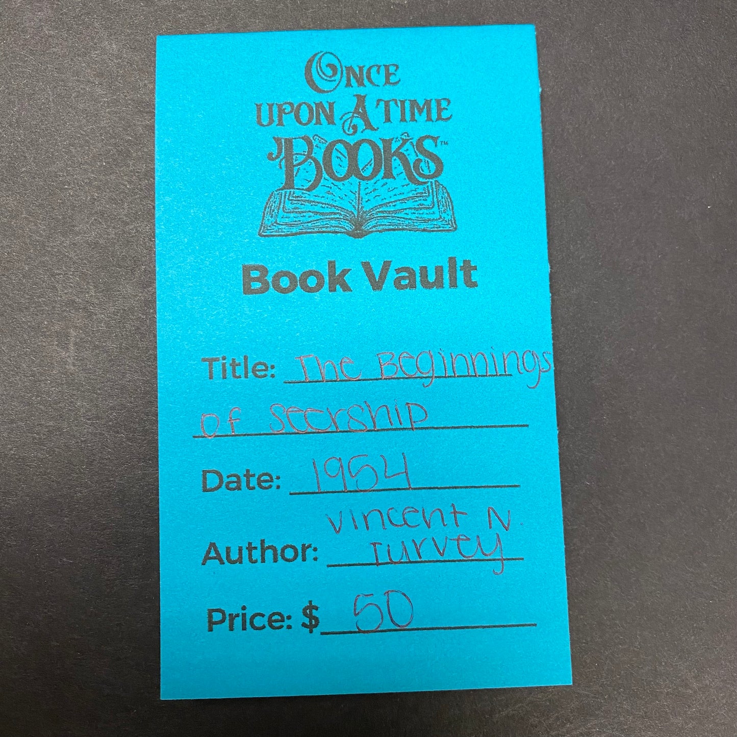 The Beginnings of Seership - Vincent N. Turvey - 1954