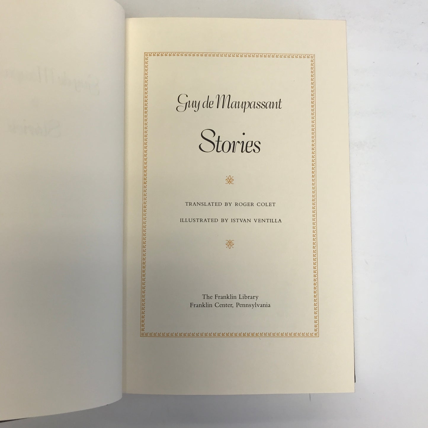 Selected Stories - Guy de Maupassant - Franklin Library - 1983